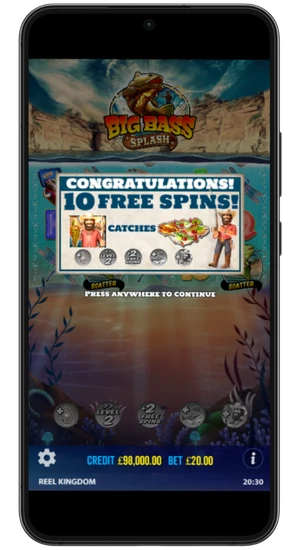 Bonus free spins Big Bass Splash