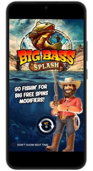 Big Bass Splash intro screen – go fishin' for big free spins modifiers