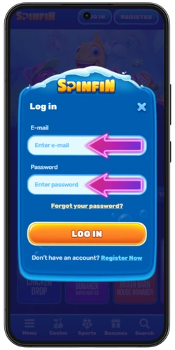 Log in to your casino account to access Big Bass Splash