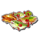 Fish Money symbol in Big Bass Splash – pays up to 20x and carries cash values collected by Fisherman Wild