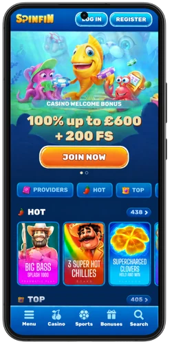 Register an account at a UK casino to play Big Bass Splash