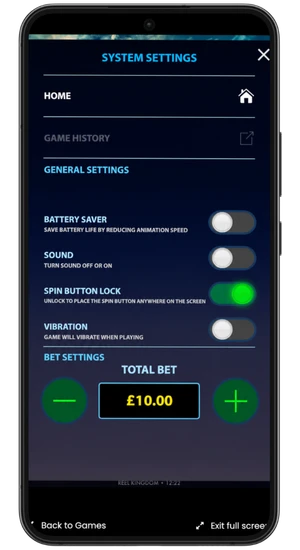 Big Bass Splash bet and stake settings