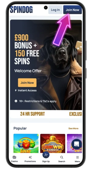 Clicking sign up to claim Big Bass Splash free spins