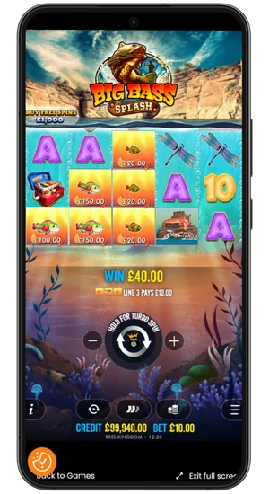 Big Bass Splash winning spin with money symbols